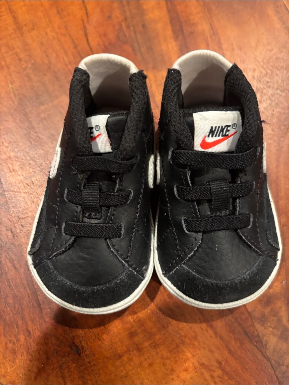 Nike Blazer Black and White Baby Walker Sneakers